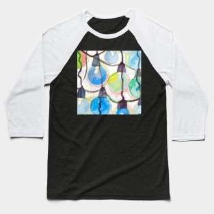 Watercolour Painting of Lightbulbs Baseball T-Shirt